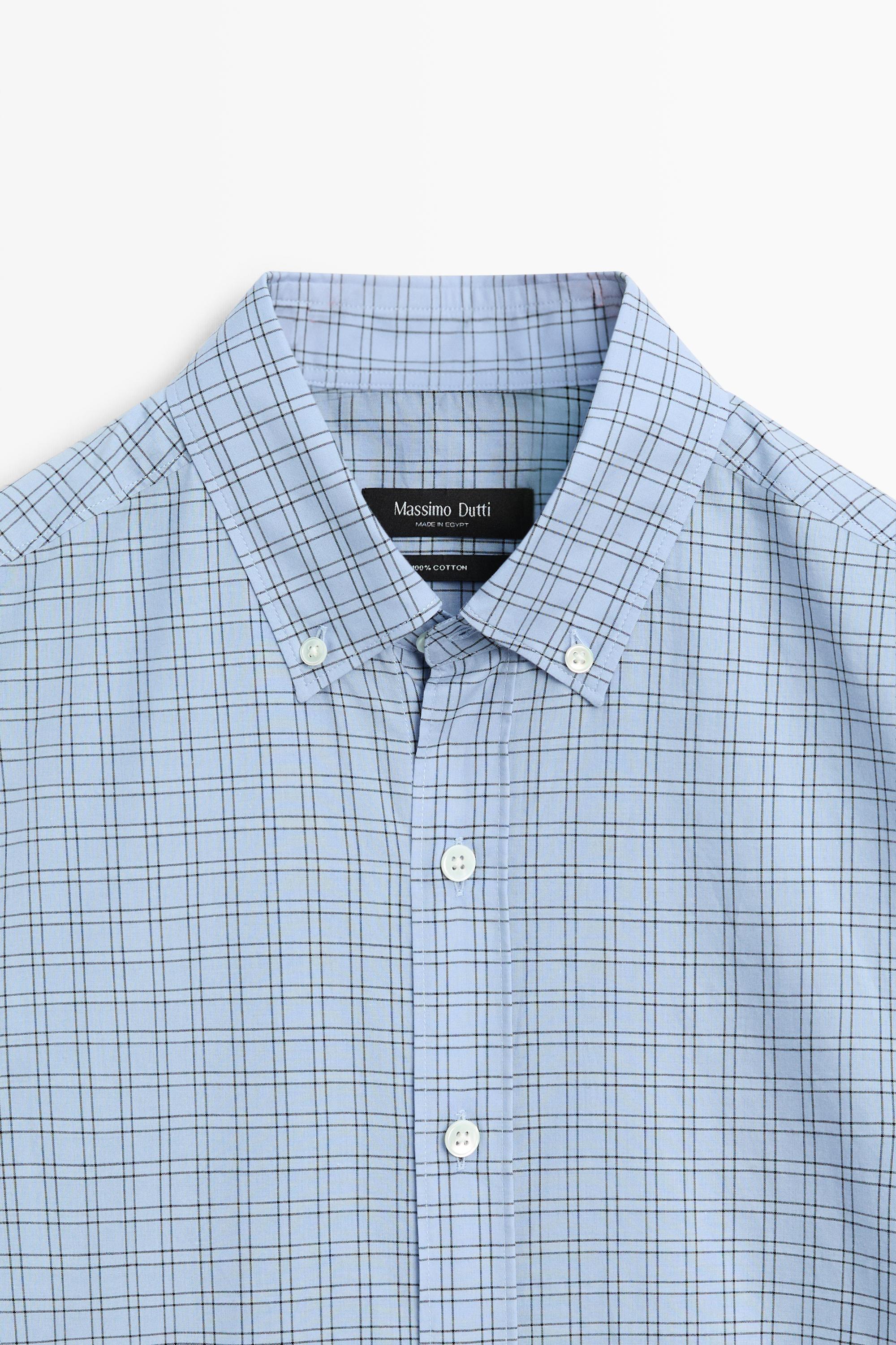 Relaxed fit plaid shirt